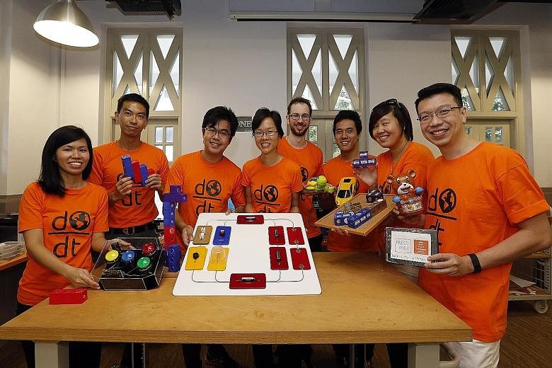 Engineering Good executive director Hannah Leong (fourth from left) with volunteers (from left) Yeap Pei Lee, 29; Chin Hui Han, 28; Yee Qing Xiang, 27; Simon Fauvel, 28; Ivan Sim Weixiang, 29; Jang Leong Chia, 34; and Ron Loh Weng Yee, 39. The volunt