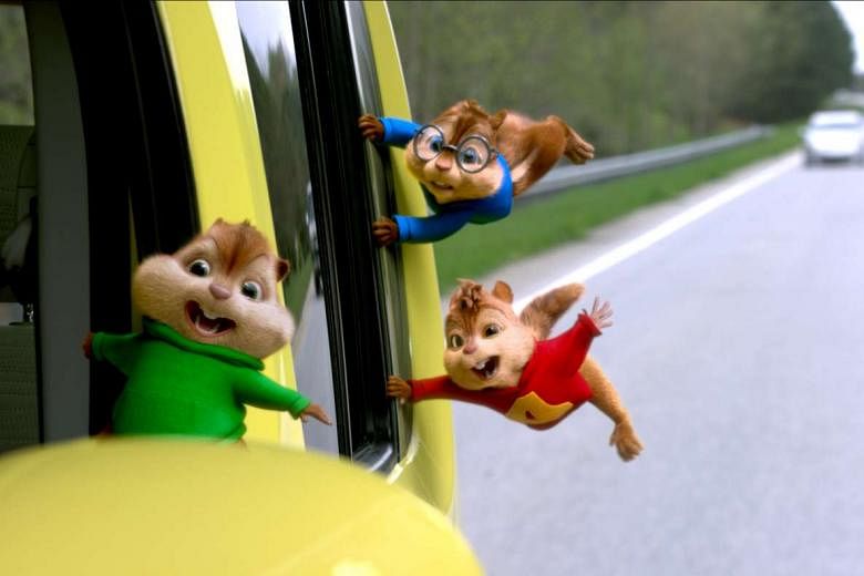 Alvin and the chipmunks in The Road Chip.