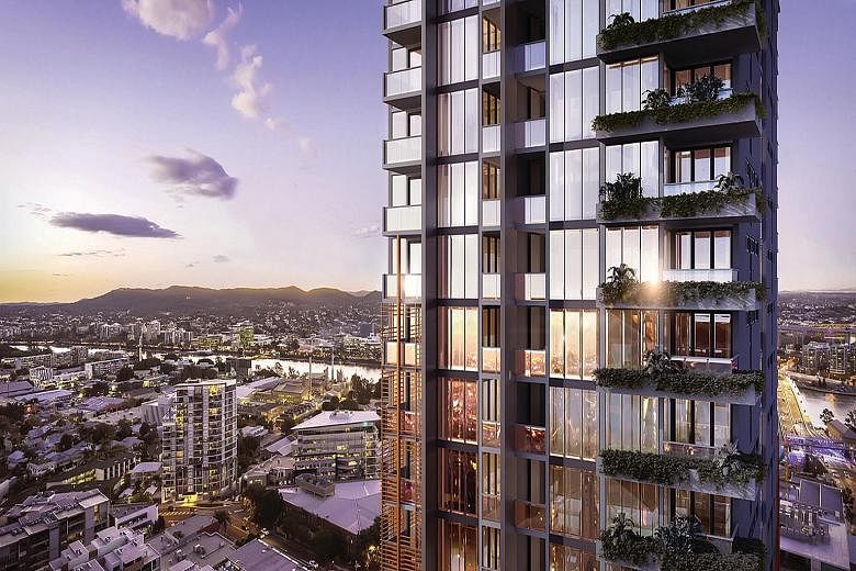 An artist's impression of the 472-unit residential project, which is located in the South Bank precinct in Brisbane.