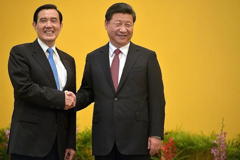 Singapore hosted the historic meeting between Taiwanese President Ma Ying-jeou (left) and Chinese President Xi Jinping on Nov 7.