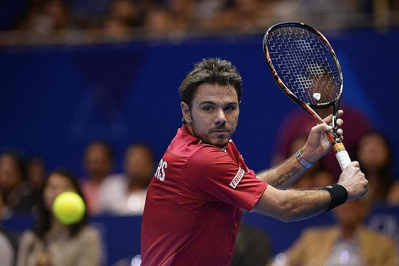OUE Singapore Slammers' Stan Wawrinka started slowly against Micromax Indian Aces' Bernard Tomic but eventually found his groove to prevail 6-5.