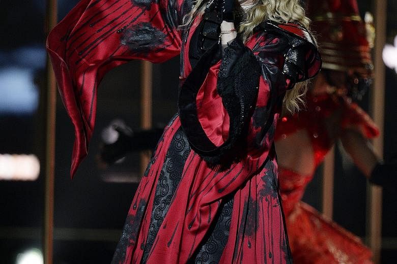 Madonna performing in Zurich on her Rebel Heart Tour.
