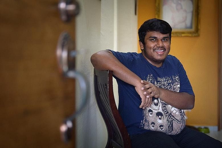 A former Normal (Technical) student, Mr Ramki Murugiah is now among the pioneer batch of students in ITE's three-year enhanced Nitec programme, which gives students with a slower learning pace more time to absorb the lessons. He is studying facility 