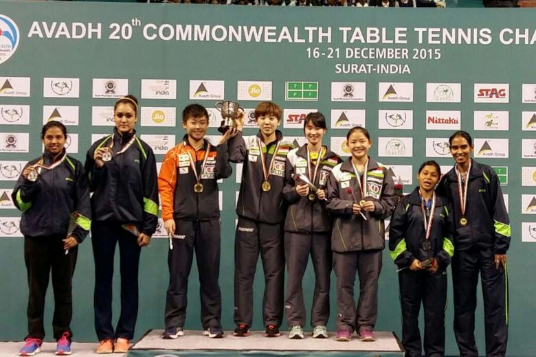 Table tennis Singapore claim 4 golds at Commonwealth Championships