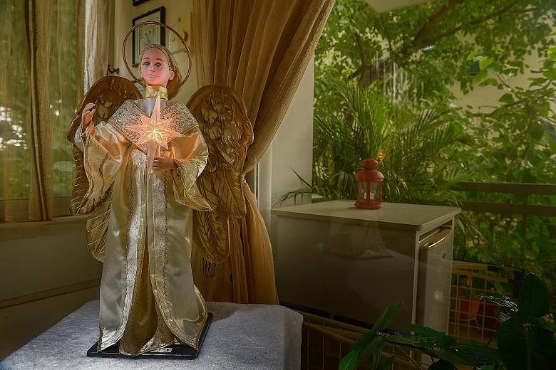 The angel from Australia that has wings that flap when it is turned on.