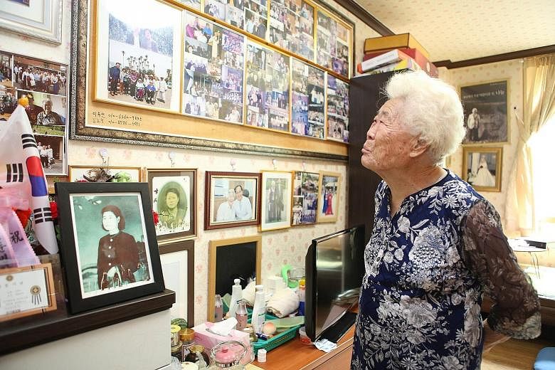 Madam Lee Ok Seon, 88, a South Korean victim of Japan's military sexual slavery during World War II, is now a human rights activist who has joined other victims in demanding an apology and compensation from Tokyo for their suffering.