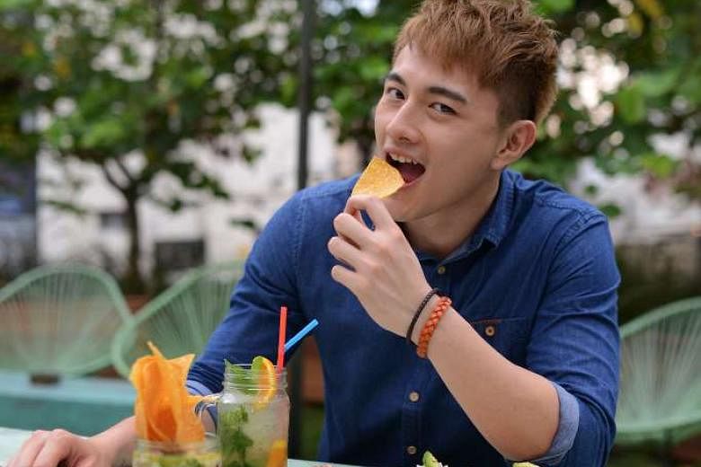 Despite being a foodie, Shane Pow has to keep an eye on his weight to stay in shape for filming. PHOTO: MATTHIAS HO FOR THE STRAITS TIMES