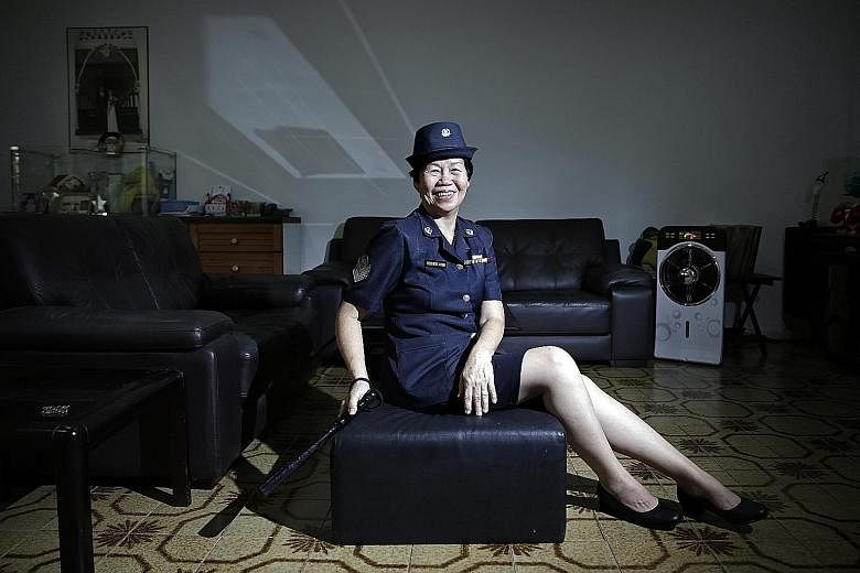 Madam Wong, who joined the police force in 1963 and retired in 1994, in her old police uniform. Recalling the SQ117 hijacking on March 26, 1991, she said: "I thought they were joking and I scolded the guy who called me. I said, don't play a fool. How