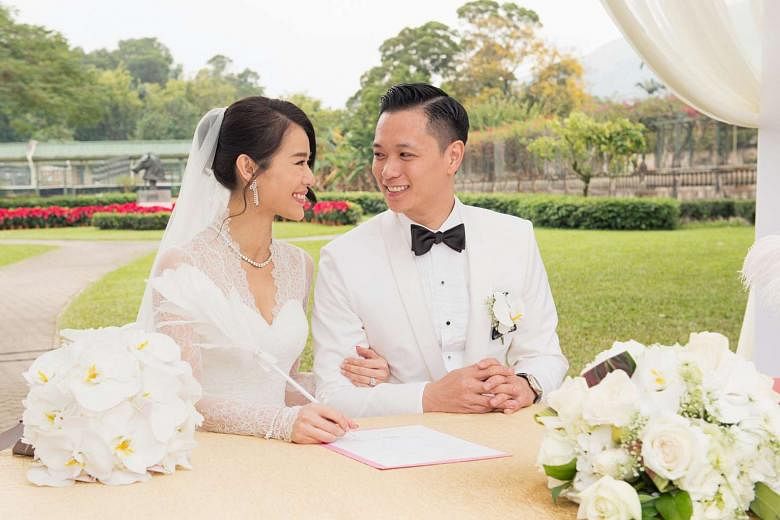 Actress Myolie Wu weds businessman Philip Lee, more than a year after  falling in love at first sight | The Straits Times