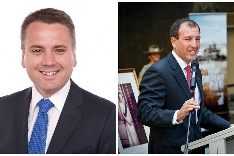 Former Australian MPs, Jamie Briggs (left) and Mal Brough (right).