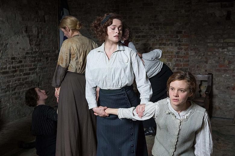Performances by Helena Bonham Carter (centre) and Carey Mulligan (left) elevate a sprawling plot in women's rights film Suffragette.