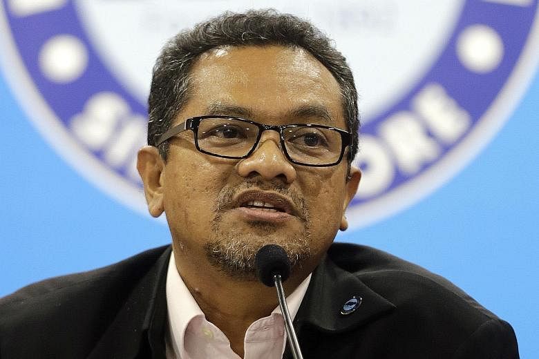 FAS president Zainudin Nordin speaking to the media at a news conference after its annual general meeting. He said that the FAS needs revitalisation and a succession plan.