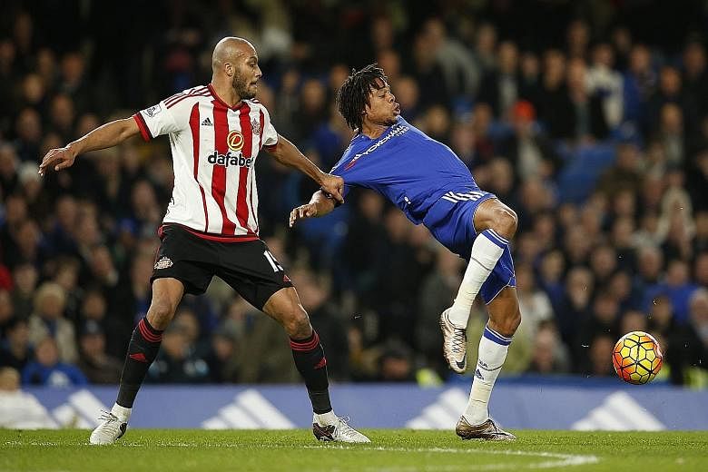 Loic Remy in action against Sunderland. The France striker has started only seven Premier League games in 18 months for Chelsea and is said to be frustrated about his lack of opportunities at Stamford Bridge.