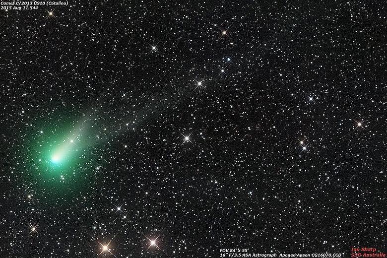 The Comet Catalina captured in all its dazzling glory by avid astronomy photographer Ian Sharp. First discovered in 2013, the comet has since brightened, making it visible with binoculars. The celestial object whose body is made up of an ice and dust