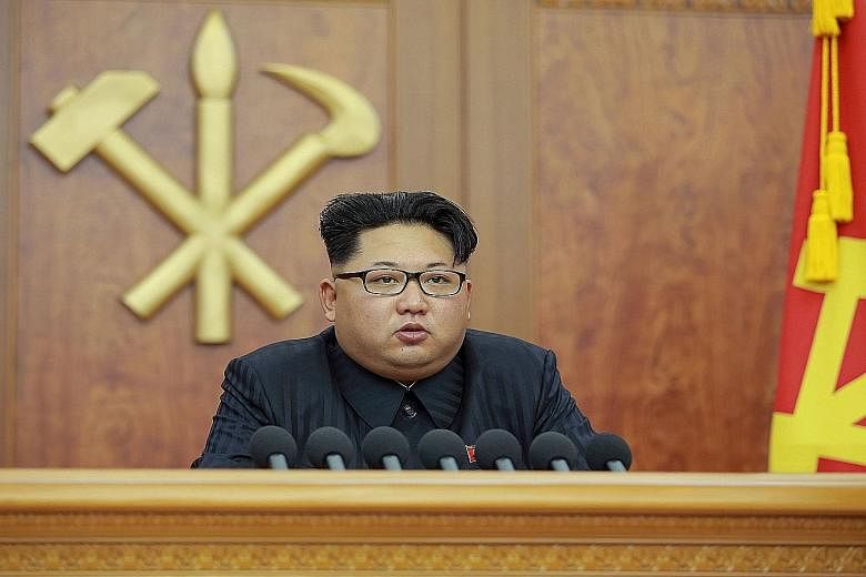 Mr Kim Jong Un during his New Year address in which he said his top priority was raising living standards.