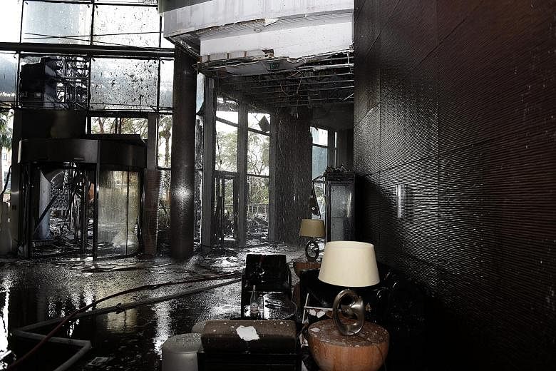 The Dubai authorities are investigating the cause of the fire at The Address Downtown. Its owner says the hotel had been built to the highest quality standards and followed world best practice. The damaged interior of the 63-storey The Address Downto