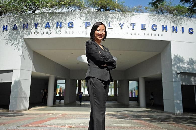 Ms Liew, who became Nanyang Polytechnic's principal last July, is the first woman to head a polytechnic here.