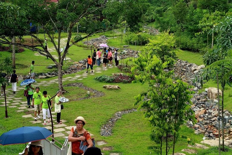 Visitors at the Jurong Eco-Garden. The discussions will be based on four main themes and will delve into topics including ways in which the community can maintain the island's greenery.