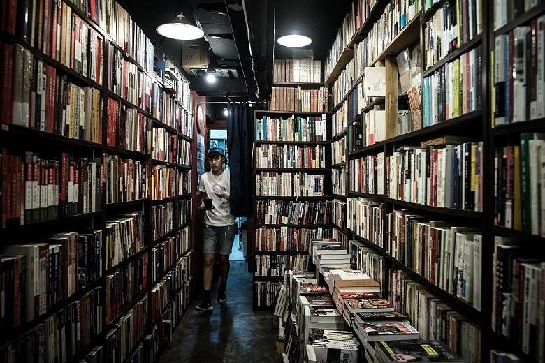 A bookstore in Causeway Bay. Hong Kong bookshops are removing political works from their shelves, while publishers and shopowners selling titles banned in mainland China say they now feel under threat.