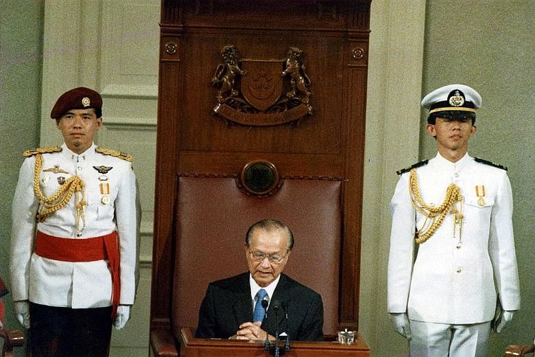 Mr Ong Teng Cheong, President of Singapore from Sept 1, 1993 to Sept 1, 1999. Mr Yusof Ishak, President of Singapore from Aug 9, 1965 to Nov 23, 1970. Dr Benjamin Sheares, President of Singapore from Jan 2, 1971 to May 12, 1981. Mr Devan Nair, Presid