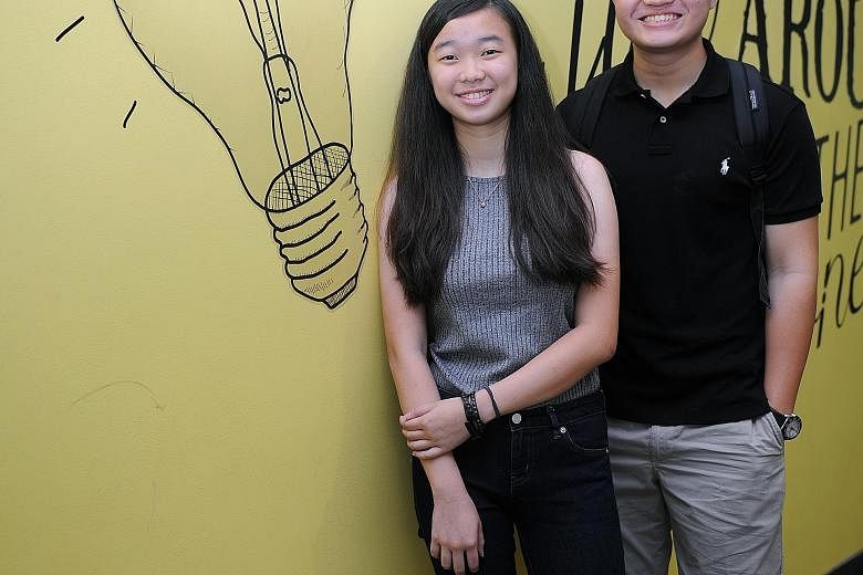 Students Samantha Yeo and Nuovo Tan, both 16, attended Ngee Ann Poly's career counselling workshop last Thursday and found it useful. The poly conducts the Find Your Dream Course workshop regularly, to help school leavers understand what motivates th
