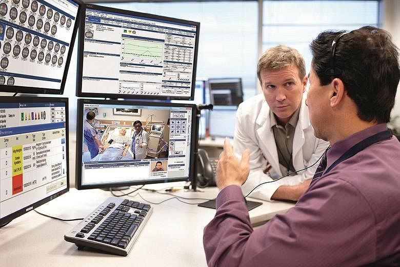 Philips has experience dealing in products such as the eICU solution (left), where patients can be monitored remotely from a telehealth centre.