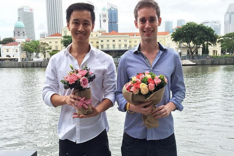 A Better Florist, co-founded by Mr Lee Jun Wen (left) and Mr Steve Feiner, imports flowers directly from Cameron Highlands, which cuts out the middleman, passing on savings to customers.