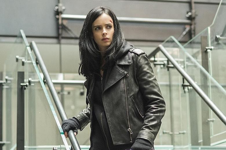 It costs between $11 and $17 a month to access the Netflix library, which has shows such as superhero series Jessica Jones starring Krysten Ritter.