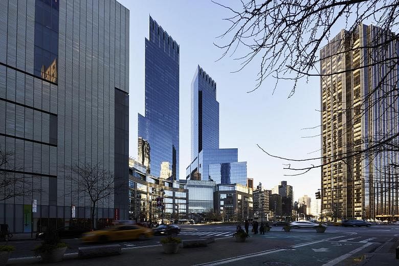 In its investigation, The Times found that nearly half of homes nationwide worth at least US$5 million were bought using shell companies. In Manhattan - where Time Warner Centre (at left) is located - and Los Angeles, the figure was higher.
