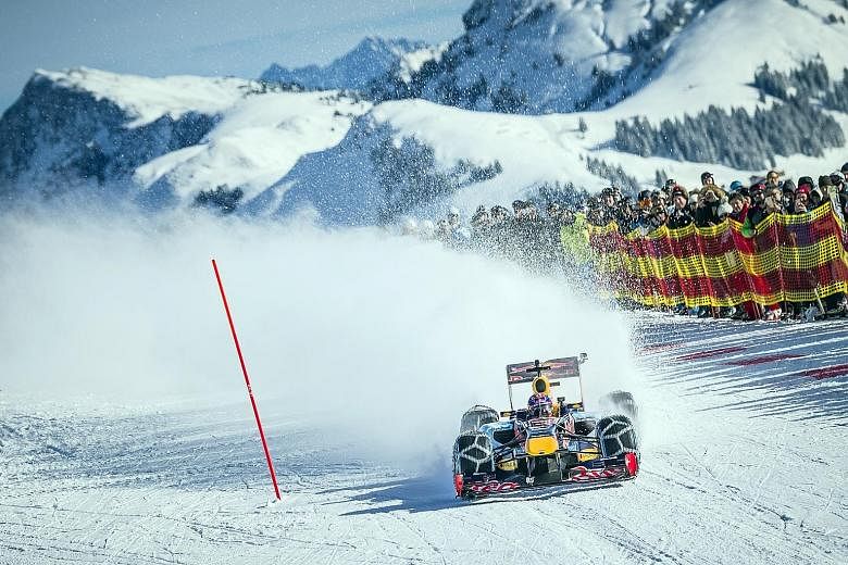 A 3,500-strong crowd witnessed Toro Rosso driver Max Verstappen driving a Red Bull Formula One race car down a ski slope during the Formula One Showrun event at the Hahnenkamm ski races in Kitzbuehel, Austria on Thursday. "It was really cool and was 