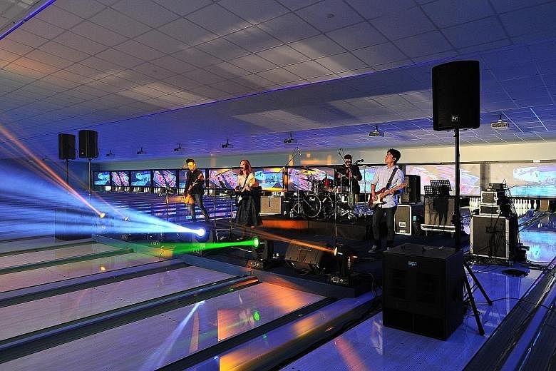 It is opening night but a band playing while bowlers try to knock down pins could be a distinct possibility at corporate functions in future.
