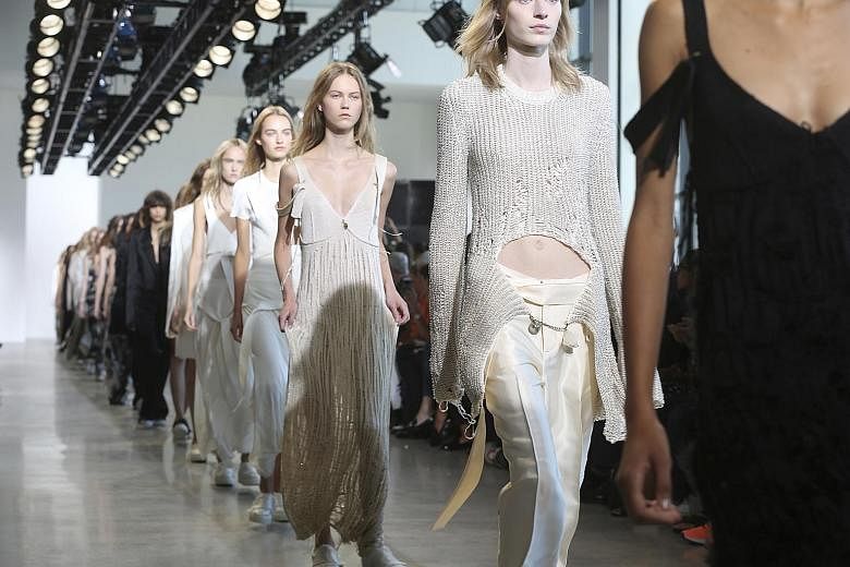 Models present designs from the Calvin Klein Spring 2016 collection during New York Fashion Week last September.