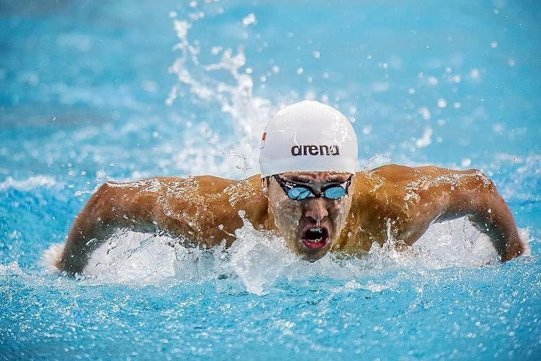Quah Zheng Wen, 19, on his way to winning the 200m fly 'A' final at the Arena Pro Swim Series in Austin. He did well to beat a decent field which was missing specialists Michael Phelps, Jack Conger and national team-mate Joseph Schooling.