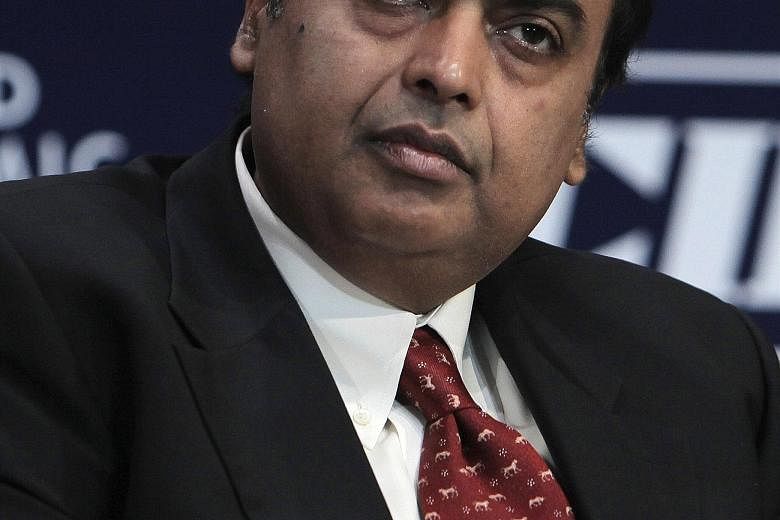 Mr Ambani's net worth grew by US$620 million (S$891 million) as of Friday, the most in the world this year.