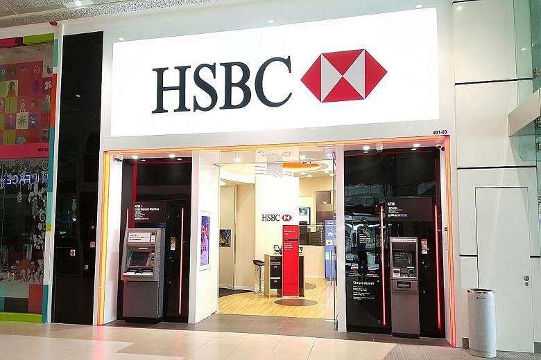 The HSBC branch at Plaza Singapura, which features a digital hub where customers can access e-banking platforms and online content.