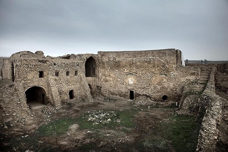 The monastery of St Elijah before its destruction. It had stood for more than 1,400 years near the Iraqi city of Mosul.