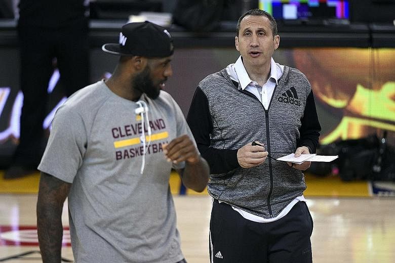 Then-Cavaliers head coach David Blatt with LeBron James prior to last season's NBA Finals against the eventual champions Warriors. They had an up-and-down relationship that was scrutinised like no other pairing in the NBA.