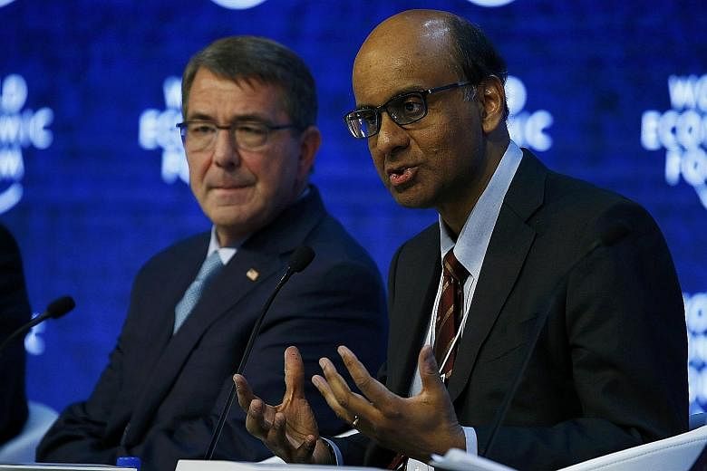 Deputy Prime Minister Tharman Shanmugaratnam says a US-China military conflict had a lower probability of happening than a terrorist attack in the region, but that any Sino-US clash would have major consequences. He and US Defence Secretary Ashton Ca