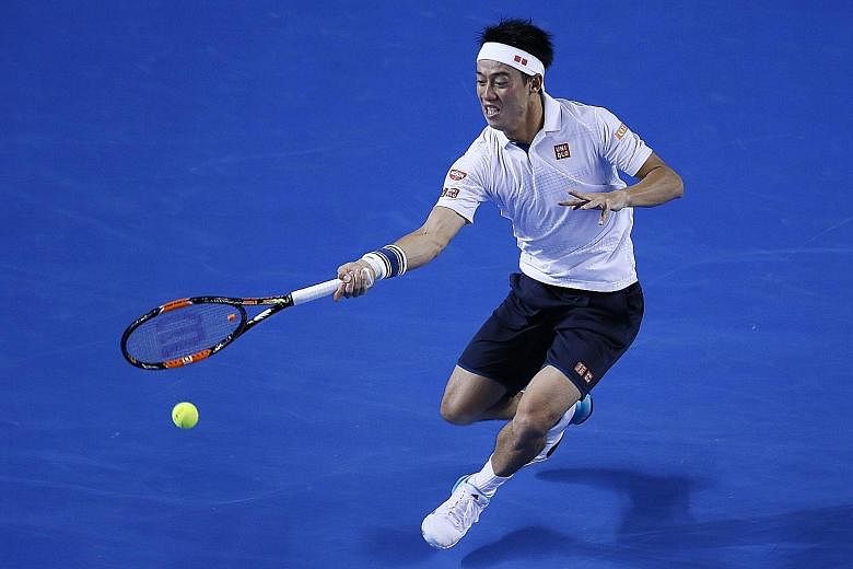 Kei Nishkori will be hoping to repeat his 2014 US Open success - when he shocked Novak Djokovic in the semi-finals - when the pair meet tomorrow.