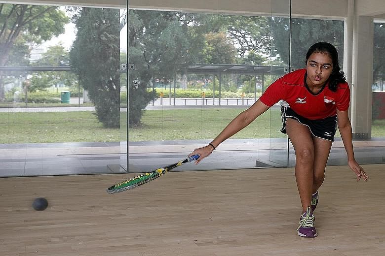 Sneha Sivakumar, 14, is one of Singapore's brightest squash prospects, winning a doubles silver and a team gold at the six-nation South-east Asia Squash Cup.