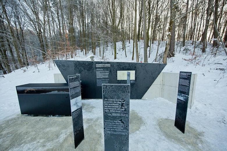 A Holocaust memorial on the site of a former concentration camp in Hersbruck, Germany. Israeli Ambassador Yael Rubinstein says that on International Holocaust Remembrance Day, the victims of subsequent genocides in Cambodia, Rwanda, Bosnia and Darfur