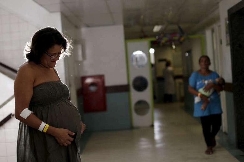 Ms Elizangela Marques, who is six months pregnant, at the IMIP hospital in Recife, Brazil. 