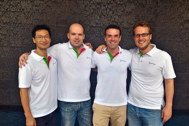 Nessa co-founders (from far left) Eddy Chan, chief technology officer; Helder Araujo, chief operating officer; Olivier Carnohan, CEO; and Maxime Lemiere, chief marketing officer. 