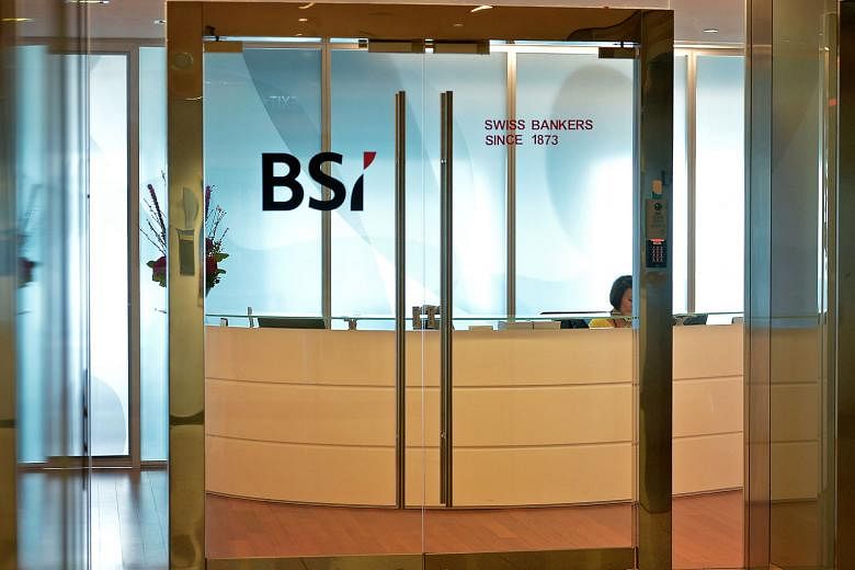 Swiss bank BSI's Singapore office has about 240 people and is focused on servicing clients in South-east Asia.