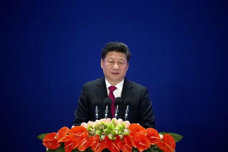 Chinese President Xi Jinping at the opening ceremony of the Asian Infrastructure Investment Bank in Beijing on Jan 16, 2016.