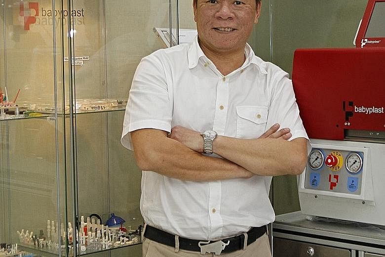 Mr Leow, managing director of Fong Shen Mould And Precision Engineering. It was part of a consortium of firms which worked with A*Star's Singapore Institute of Manufacturing Technology to make armrests for SIA Engineering. Fong Shen plans to ramp up 