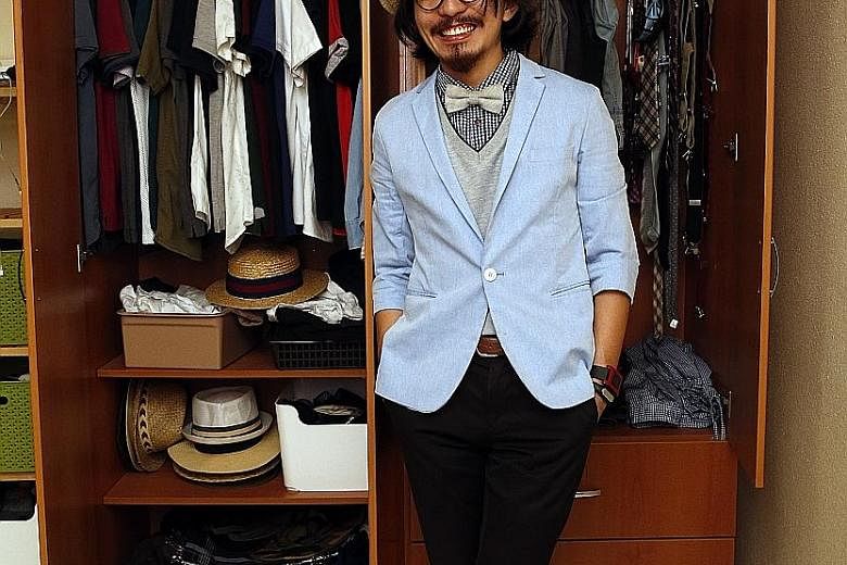 Lecturer Sean Chen Liu (above) says ties, socks and hats are essential to a gentleman's wardrobe.
