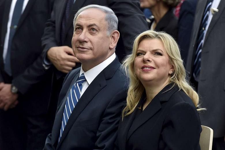 Prime Minister Benjamin Netanyahu and wife Sara in a file photo at the Expo 2015 global fair in Milan, Italy.