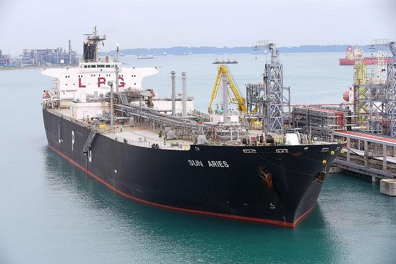 Tank storage company Vopak received its first cargo on Sunday from Exxon Mobil Asia Pacific at its facility on Jurong Island. The independent LPG import and storage terminal - the first of its kind in South-east Asia - has an initial capacity of abou