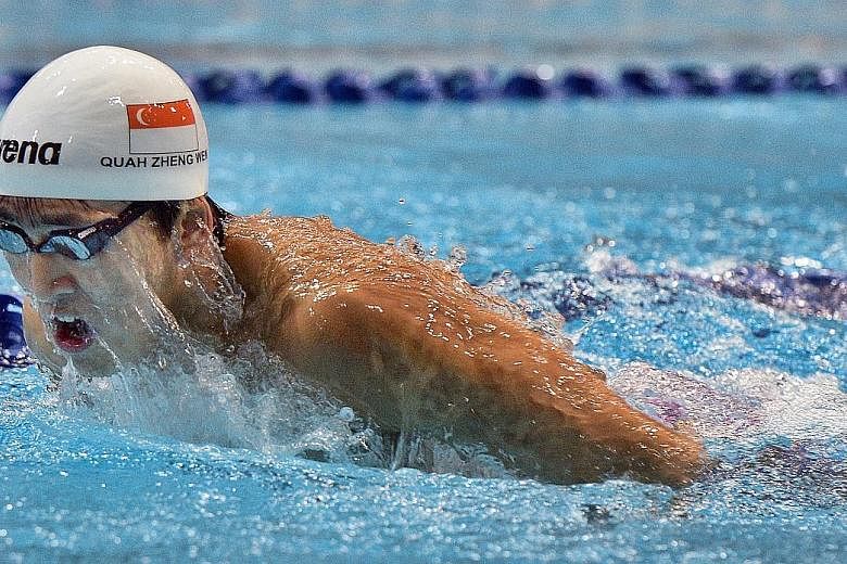 In Austin last month, Quah Zheng Wen won the men's 200m butterfly 'A' final - albeit in a depleted field and in a time more than a second off his personal best - even with a full training load.